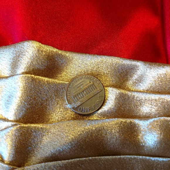 Satin Two-Piece Dress with Arrow Pleating - Picture 8 of 8